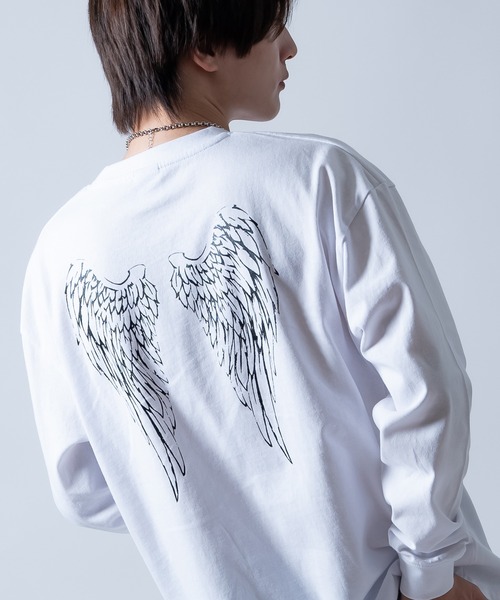 En serio TOKYO(エンソリオトーキョー)の「【SIDEWAYSTANCE】ウイング長袖Tシャツ 70653(Tシャツ/カットソー・メンズ・ブラック/ホワイト・LARGE/MEDIUM/SMALL/X-LARGE)」の1枚目の写真
