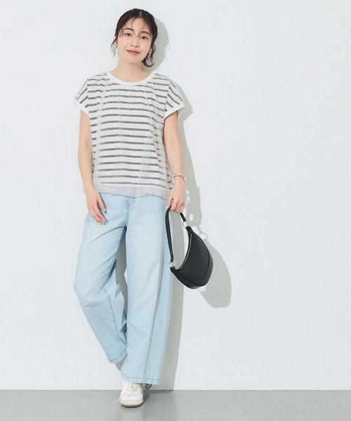 coca(coca)(コカ)の「チュールドッキングT(Tシャツ/カットソー・レディース・ホワイト/その他1・S/M/L)」の9枚目の写真