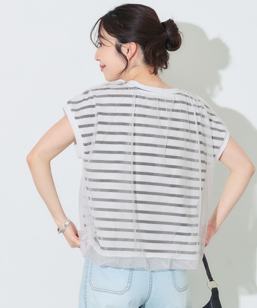 coca(coca)(コカ)の「チュールドッキングT(Tシャツ/カットソー・レディース・ホワイト/その他1・S/M/L)」の10枚目の写真