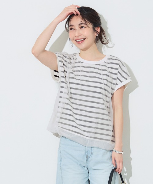 coca(coca)(コカ)の「チュールドッキングT(Tシャツ/カットソー・レディース・ホワイト/その他1・S/M/L)」の12枚目の写真
