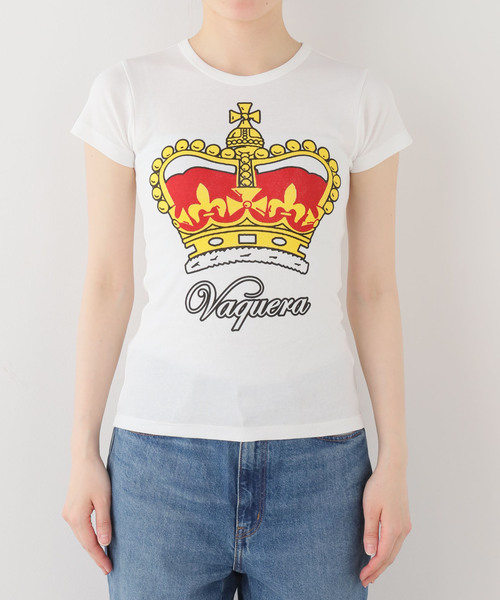 VAQUERA(バケラ)の「VAQUERA / バケラ WOMEN CROWN BABY TEE(Tシャツ/カットソー・レディース・ホワイト・SMALL/MEDIUM)」の7枚目の写真