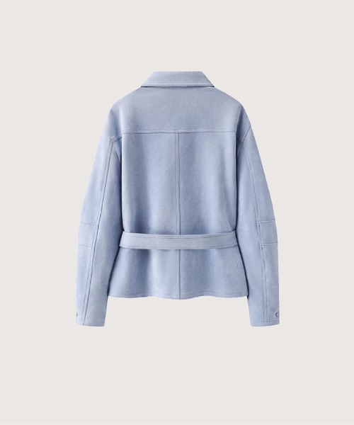 LA POMME petit(ラポミ・プチ)の「Fog Blue Waisted Jacket(その他アウター・レディース・ブルー・SMALL/LARGE/MEDIUM)」の2枚目の写真