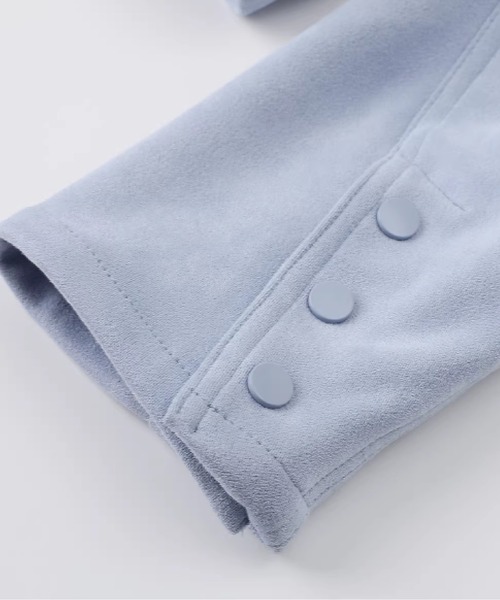 LA POMME petit(ラポミ・プチ)の「Fog Blue Waisted Jacket(その他アウター・レディース・ブルー・SMALL/LARGE/MEDIUM)」の4枚目の写真