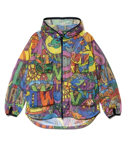 go slow caravan(ゴースローキャラバン)の「総柄プリント メッシュ防蚊加工 パーカーJKT(パーカー・メンズ・パープル系その他/その他1・X-LARGE/LARGE/MEDIUM)」の7枚目の写真