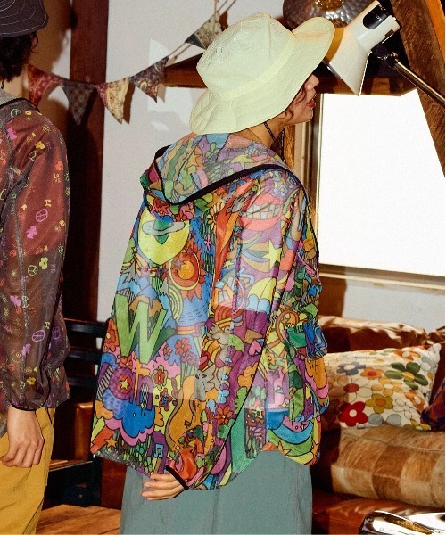 go slow caravan(ゴースローキャラバン)の「総柄プリント メッシュ防蚊加工 パーカーJKT(パーカー・メンズ・パープル系その他/その他1・X-LARGE/LARGE/MEDIUM)」の10枚目の写真