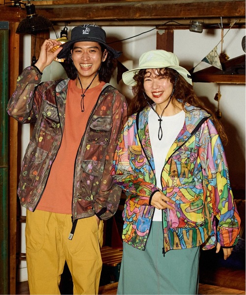 go slow caravan(ゴースローキャラバン)の「総柄プリント メッシュ防蚊加工 パーカーJKT(パーカー・メンズ・パープル系その他/その他1・X-LARGE/LARGE/MEDIUM)」の15枚目の写真