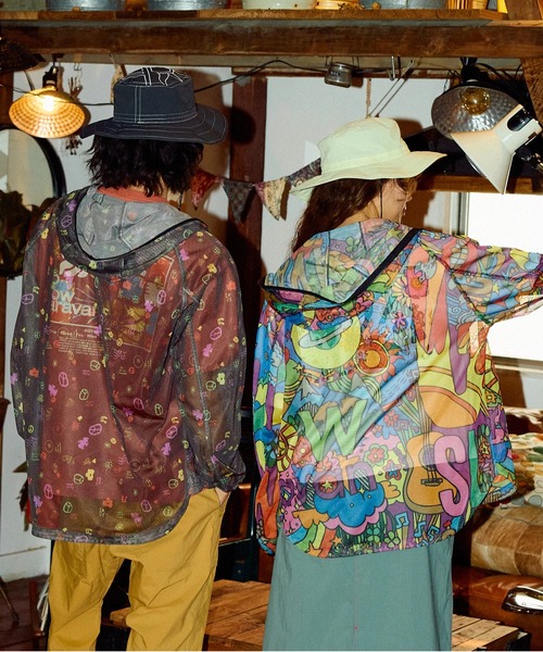 go slow caravan(ゴースローキャラバン)の「総柄プリント メッシュ防蚊加工 パーカーJKT(パーカー・メンズ・パープル系その他/その他1・X-LARGE/LARGE/MEDIUM)」の17枚目の写真
