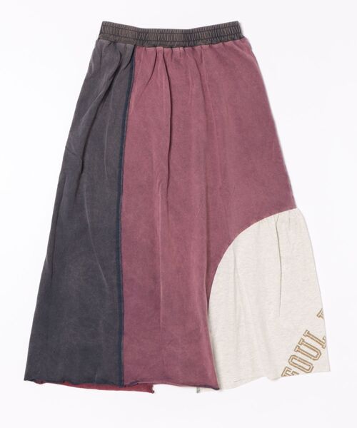 CUBE SUGAR(キューブシュガー)の「CUBE SUGAR/キューブシュガー 21/-天竺 パウダー加工 リメイク風 切替SK(スカート・レディース・その他1/パープル・FREE)」の12枚目の写真