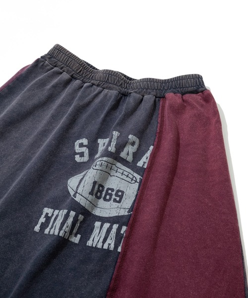 CUBE SUGAR(キューブシュガー)の「CUBE SUGAR/キューブシュガー 21/-天竺 パウダー加工 リメイク風 切替SK(スカート・レディース・その他1/パープル・FREE)」の3枚目の写真