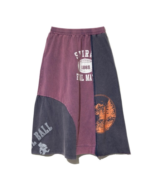 CUBE SUGAR(キューブシュガー)の「CUBE SUGAR/キューブシュガー 21/-天竺 パウダー加工 リメイク風 切替SK(スカート・レディース・その他1/パープル・FREE)」の10枚目の写真