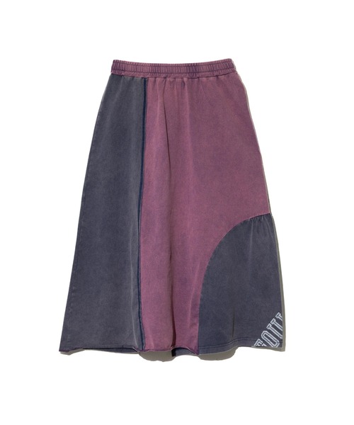 CUBE SUGAR(キューブシュガー)の「CUBE SUGAR/キューブシュガー 21/-天竺 パウダー加工 リメイク風 切替SK(スカート・レディース・その他1/パープル・FREE)」の11枚目の写真