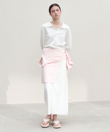 J'RIUM（ジェイリウム）の「ロミブークルオープンポロニットトップオフホワイト（ニット/セーター）」