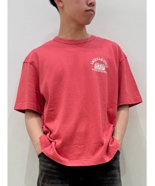 GAP(ギャップ)の「ヘビーウェイト GAPロゴ リラックスフィット クロップドTシャツ(Tシャツ/カットソー・メンズ・ネイビー/ホワイト/レッド/ブルー/ブラック/グリーン・XS/XL/L/M/S)」の20枚目の写真