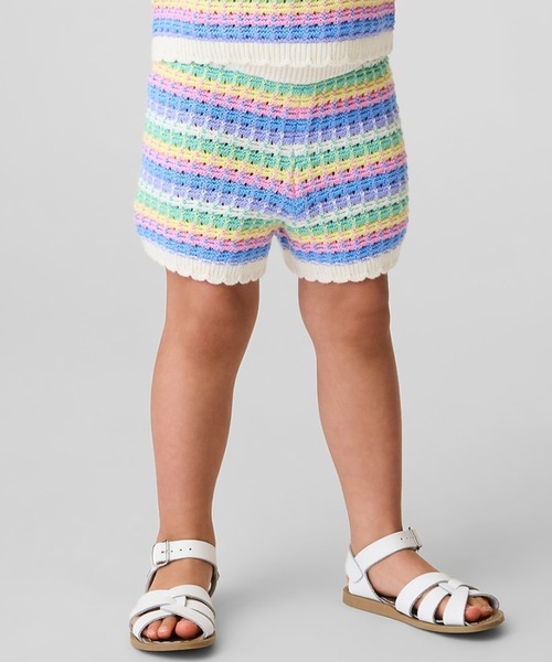 GAP(ギャップ)の「クロシェ プルオンショートパンツ (幼児・ベビー)(その他パンツ・キッズ・マルチ/ピンク/イエロー・70cm/80cm/90cm/95cm/100cm/105cm/110cm)」の1枚目の写真