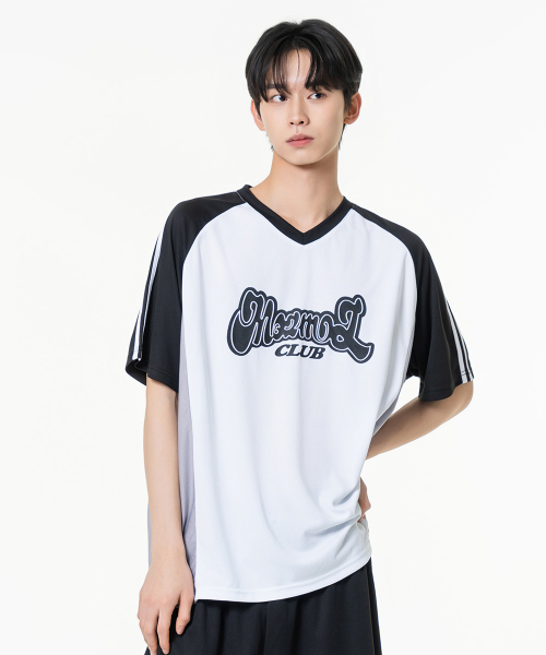 MOZMOZ(モズモズ)の「スポーティエアメッシュ半袖ジャージTシャツブラック(Tシャツ/カットソー・レディース・その他・M/L/XL)」の2枚目の写真