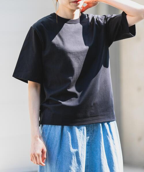 FORK&SPOON(フォークアンドスプーン)の「FORK&SPOON BASIC5/S T-SHIRTS(Tシャツ/カットソー・レディース・パープル/オフホワイト/ブラック/ブラウン・1)」の2枚目の写真