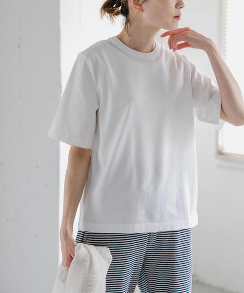 FORK&SPOON(フォークアンドスプーン)の「FORK&SPOON BASIC5/S T-SHIRTS(Tシャツ/カットソー・レディース・パープル/オフホワイト/ブラック/ブラウン・1)」の16枚目の写真