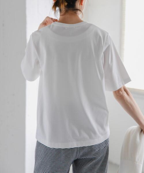 FORK&SPOON(フォークアンドスプーン)の「FORK&SPOON BASIC5/S T-SHIRTS(Tシャツ/カットソー・レディース・パープル/オフホワイト/ブラック/ブラウン・1)」の6枚目の写真