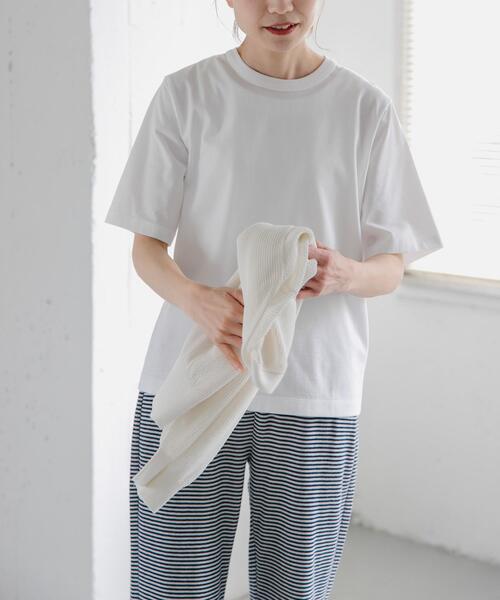 FORK&SPOON(フォークアンドスプーン)の「FORK&SPOON BASIC5/S T-SHIRTS(Tシャツ/カットソー・レディース・パープル/オフホワイト/ブラック/ブラウン・1)」の8枚目の写真