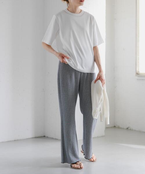 FORK&SPOON(フォークアンドスプーン)の「FORK&SPOON BASIC5/S T-SHIRTS(Tシャツ/カットソー・レディース・パープル/オフホワイト/ブラック/ブラウン・1)」の9枚目の写真