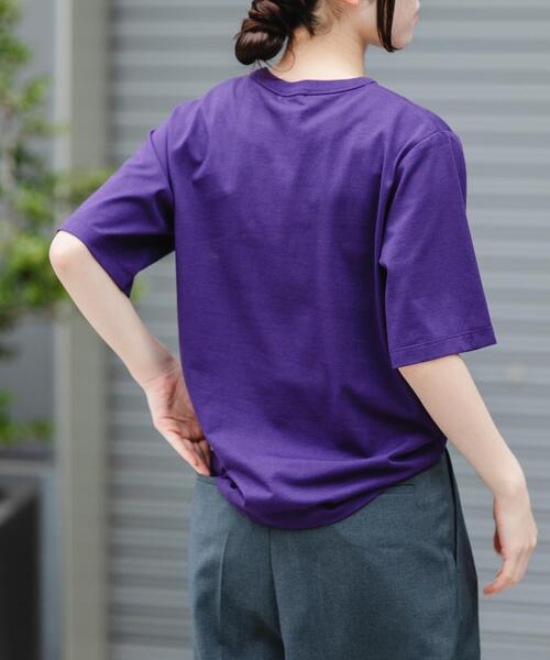 FORK&SPOON(フォークアンドスプーン)の「FORK&SPOON BASIC5/S T-SHIRTS(Tシャツ/カットソー・レディース・パープル/オフホワイト/ブラック/ブラウン・1)」の19枚目の写真