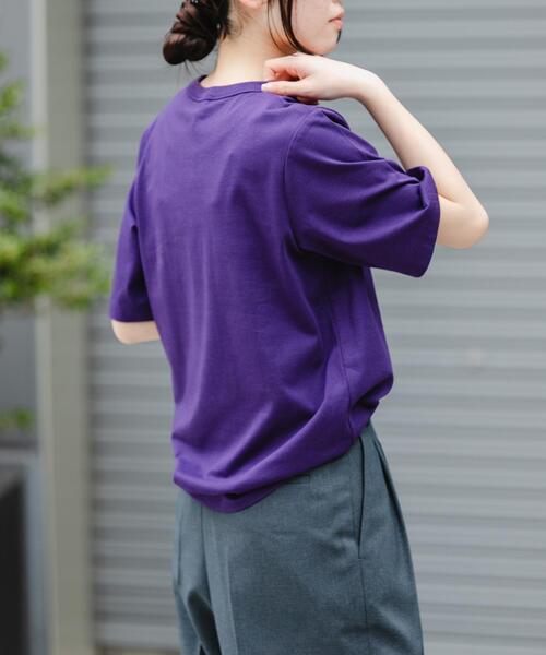 FORK&SPOON(フォークアンドスプーン)の「FORK&SPOON BASIC5/S T-SHIRTS(Tシャツ/カットソー・レディース・パープル/オフホワイト/ブラック/ブラウン・1)」の20枚目の写真