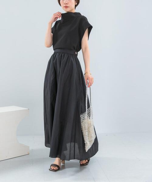 URBAN RESEARCH ROSSO WOMEN(アーバンリサーチ ロッソ)の「メモリーコットンフレアスカート(スカート・レディース・オレンジ/ブラック・38/36)」の20枚目の写真