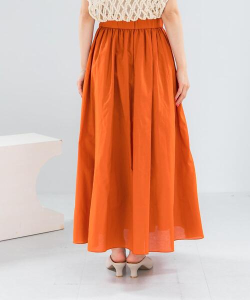 URBAN RESEARCH ROSSO WOMEN(アーバンリサーチ ロッソ)の「メモリーコットンフレアスカート(スカート・レディース・オレンジ/ブラック・38/36)」の6枚目の写真