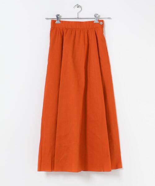 URBAN RESEARCH ROSSO WOMEN(アーバンリサーチ ロッソ)の「メモリーコットンフレアスカート(スカート・レディース・オレンジ/ブラック・38/36)」の4枚目の写真