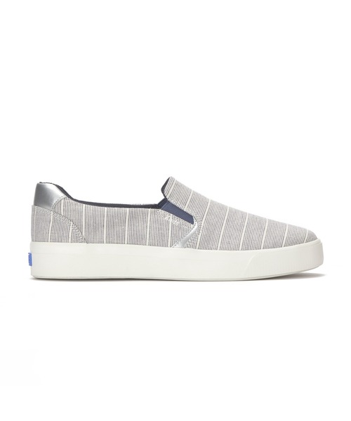 Keds(ケッズ)の「Keds ケッズ パシュート スリップ シャンブレー ルレックス ストライプ ネイビー(スニーカー・レディース・ネイビー・24.5cm/24.0cm/23.5cm/23.0cm/25.0cm/22.5cm)」の2枚目の写真