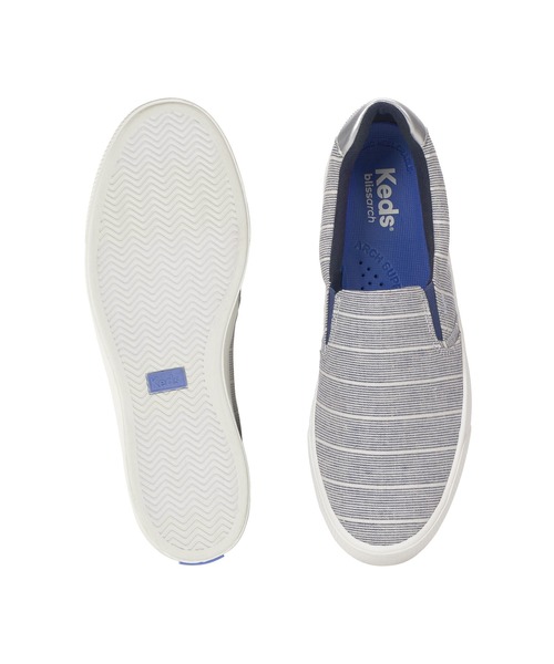 Keds(ケッズ)の「Keds ケッズ パシュート スリップ シャンブレー ルレックス ストライプ ネイビー(スニーカー・レディース・ネイビー・24.5cm/24.0cm/23.5cm/23.0cm/25.0cm/22.5cm)」の5枚目の写真
