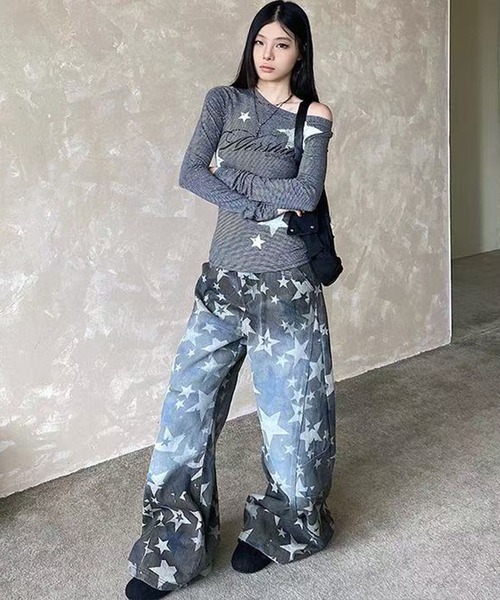 AsheKsha(アシクシャ)の「ストライプ長袖Tシャツ(Tシャツ/カットソー・レディース・ブラック・M)」の12枚目の写真