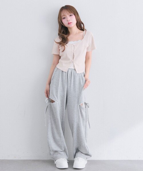 OLIVE des OLIVE(オリーブデオリーブ)の「【WEB限定/着回し力◎】映え半袖トップス(Tシャツ/カットソー・レディース・ピンク系その他/サックスブルー/ブラック/ブラック系その他/イエロー/ピンク・FREE)」の9枚目の写真