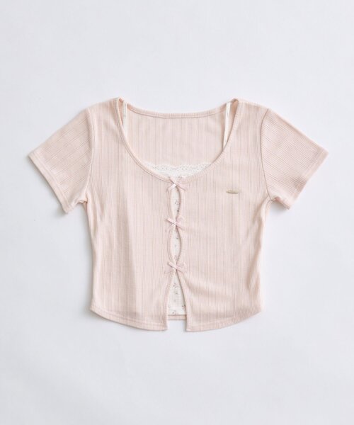 OLIVE des OLIVE(オリーブデオリーブ)の「【WEB限定/着回し力◎】映え半袖トップス(Tシャツ/カットソー・レディース・ピンク系その他/サックスブルー/ブラック/ブラック系その他/イエロー/ピンク・FREE)」の11枚目の写真