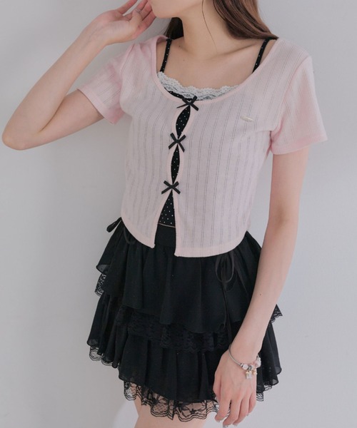 OLIVE des OLIVE(オリーブデオリーブ)の「【WEB限定/着回し力◎】映え半袖トップス(Tシャツ/カットソー・レディース・ピンク系その他/サックスブルー/ブラック/ブラック系その他/イエロー/ピンク・FREE)」の10枚目の写真