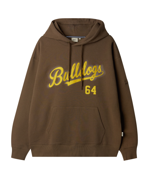 YALE(イェール)の「ブルドッグス フード_ブラウン(パーカー・レディース・その他・SMALL/MEDIUM/LARGE/X-LARGE)」の1枚目の写真
