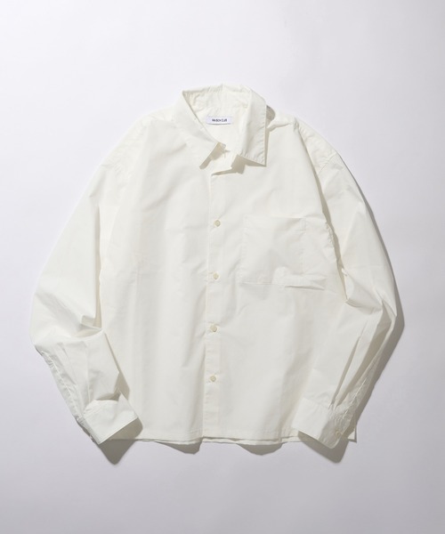 MAISON CLUB(メゾンクラブ)の「【MAISON CLUB】Cropped Compact Shirt / クロップド丈コンパクトシャツ ショート丈(シャツ/ブラウス・メンズ・ブラック/サックスブルー/ホワイト・L/M)」の2枚目の写真