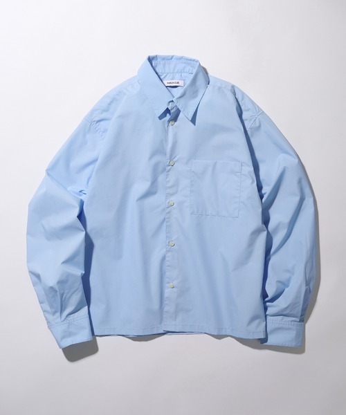 MAISON CLUB(メゾンクラブ)の「【MAISON CLUB】Cropped Compact Shirt / クロップド丈コンパクトシャツ ショート丈(シャツ/ブラウス・メンズ・ブラック/サックスブルー/ホワイト・L/M)」の3枚目の写真
