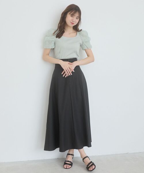 MAJESTIC LEGON(マジェスティックレゴン)の「シアースリーブトップス(Tシャツ/カットソー・レディース・ブラック/アイボリー/ラベンダー/ライトグリーン・MEDIUM)」の11枚目の写真