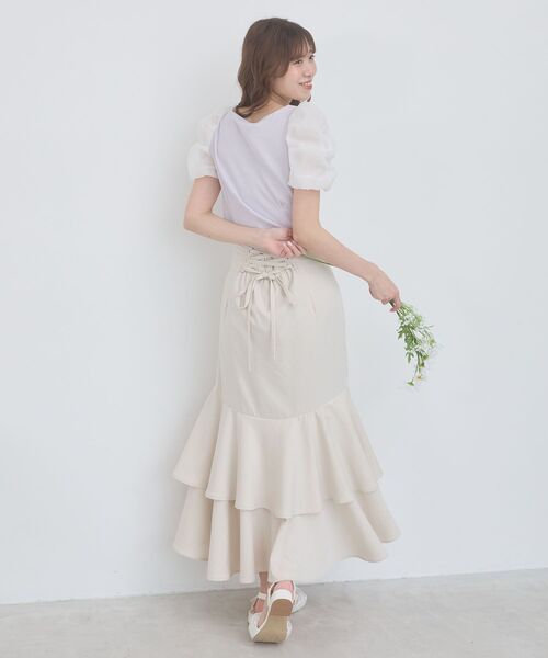 MAJESTIC LEGON(マジェスティックレゴン)の「シアースリーブトップス(Tシャツ/カットソー・レディース・ブラック/アイボリー/ラベンダー/ライトグリーン・MEDIUM)」の17枚目の写真
