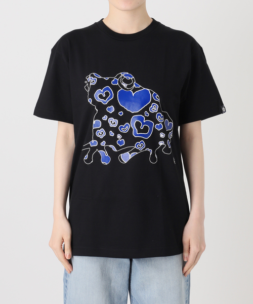 SAGE(セージ)の「SAGE / セイジ 別注 Heart-Filled FROG S/S Tee(Tシャツ/カットソー・メンズ・ブラック/ブルー/ピンク・LARGE/MEDIUM)」の4枚目の写真