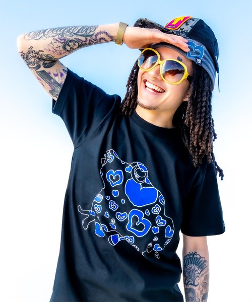 SAGE(セージ)の「SAGE / セイジ 別注 Heart-Filled FROG S/S Tee(Tシャツ/カットソー・メンズ・ブラック/ブルー/ピンク・LARGE/MEDIUM)」の21枚目の写真