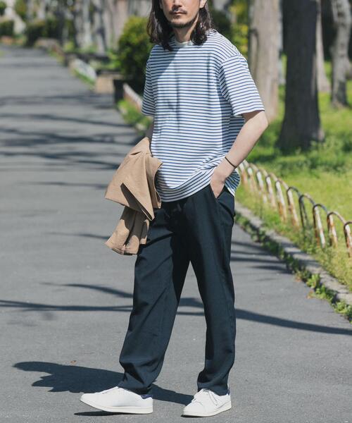 ITEMS URBANRESEARCH(アイテムズ アーバンリサーチ)の「ポンチボーダー ショートスリーブカットソー(Tシャツ/カットソー・メンズ・ブルー/ネイビー/ブラック・MEDIUM/LARGE)」の15枚目の写真