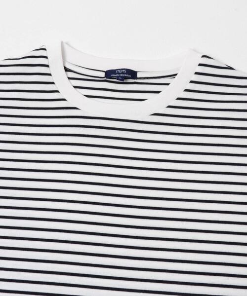 ITEMS URBANRESEARCH(アイテムズ アーバンリサーチ)の「ポンチボーダー ショートスリーブカットソー(Tシャツ/カットソー・メンズ・ブルー/ネイビー/ブラック・MEDIUM/LARGE)」の19枚目の写真