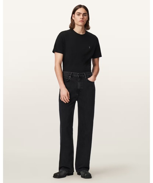 ALLSAINTS(オールセインツ)の「LENNY LOOSE FIT WIDE LEG DENIM JEANS | LENNY ルーズ フィット ワイド レッグ デニム ジーンズ(デニムパンツ・メンズ・ブラック・30/30/31/30/33/30/28/30/32/30)」の1枚目の写真