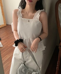 フリルリボンリバーシブルノースリーブ