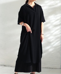 ライトジョーゼットスキッパーロングシャツ