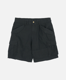 CANVAS ESSENTIAL CARGO SHORTS _ BLACK