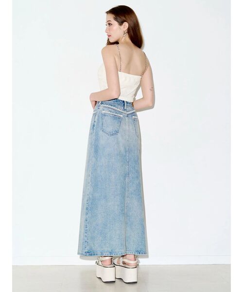 EVRIS(エヴリス)の「【パッド付】ビジューショルダーレースコルセットトップス 夏服(キャミソール・レディース・ブラック/ホワイト/ピンク・FREE)」の5枚目の写真