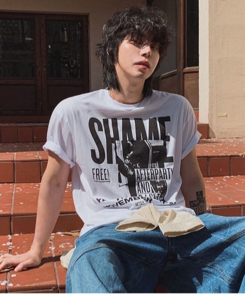 NOWLE(ノウル)の「【NOWLE】グランジ パンク グラフィックTシャツ 半袖 / バンドT風 ルーズT(Tシャツ/カットソー・メンズ・ホワイト・LARGE/MEDIUM/X-LARGE)」の6枚目の写真